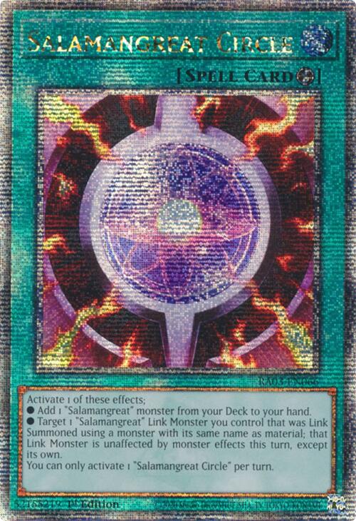 Salamangreat Circle (Quarter Century Secret Rare) [RA03-EN066] Quarter Century Secret Rare | Enigma On Main