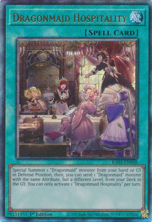 Dragonmaid Hospitality (UTR) [RA03-EN068] Prismatic Ultimate Rare | Enigma On Main