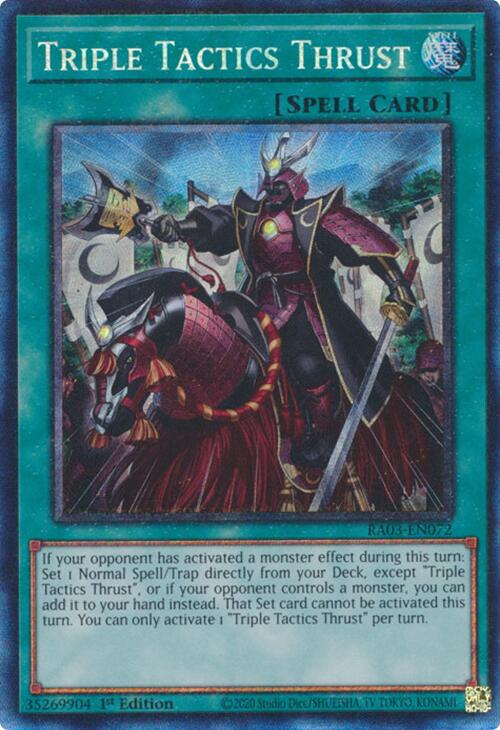 Triple Tactics Thrust (CR) [RA03-EN072] Prismatic Collector's Rare | Enigma On Main