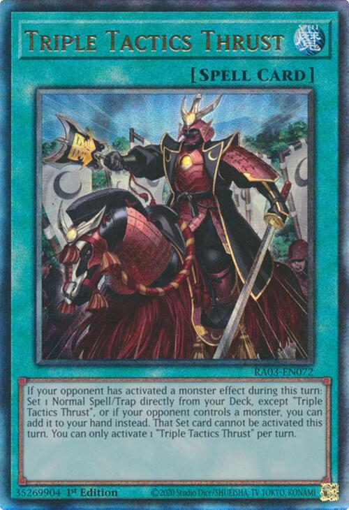 Triple Tactics Thrust (UTR) [RA03-EN072] Prismatic Ultimate Rare | Enigma On Main