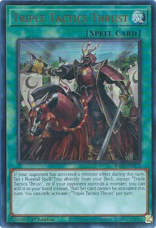 Triple Tactics Thrust (UR) [RA03-EN072] Ultra Rare | Enigma On Main