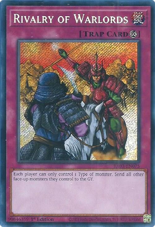 Rivalry of Warlords (Secret Rare) [RA03-EN075] Secret Rare | Enigma On Main