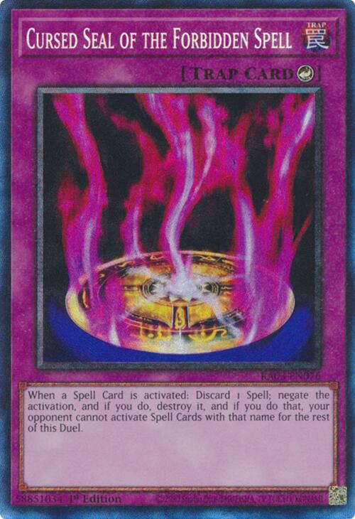 Cursed Seal of the Forbidden Spell (CR) [RA03-EN076] Prismatic Collector's Rare | Enigma On Main