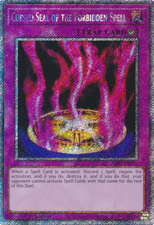 Cursed Seal of the Forbidden Spell (Platinum Secret Rare) [RA03-EN076] Platinum Secret Rare | Enigma On Main