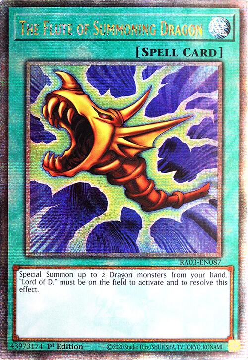 The Flute of Summoning Dragon (Quarter Century Secret Rare) [RA03-EN087] Quarter Century Secret Rare | Enigma On Main