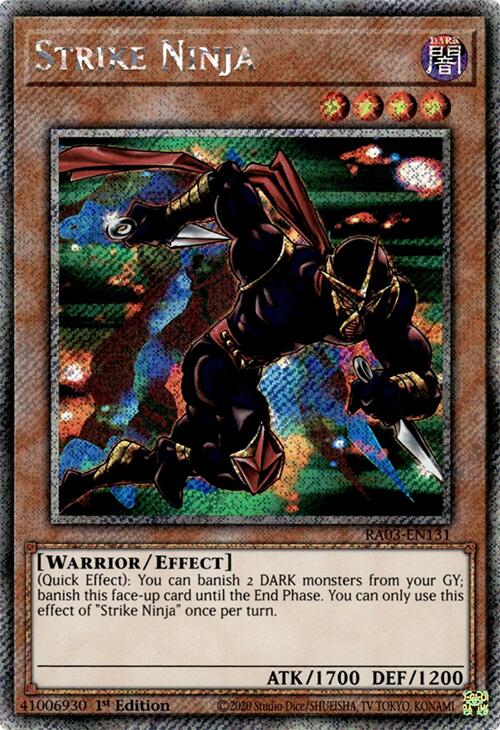 Strike Ninja (Platinum Secret Rare) [RA03-EN131] Platinum Secret Rare | Enigma On Main