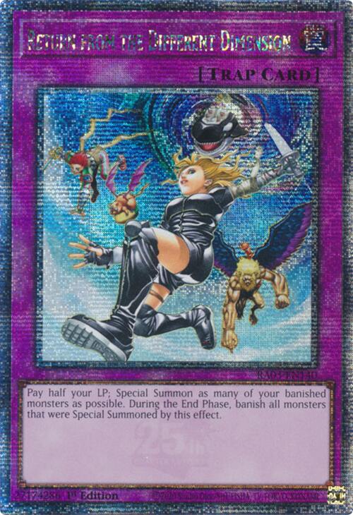 Return from the Different Dimension (Quarter Century Secret Rare) [RA03-EN140] Quarter Century Secret Rare | Enigma On Main