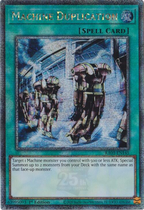 Machine Duplication (Quarter Century Secret Rare) [RA03-EN145] Quarter Century Secret Rare | Enigma On Main