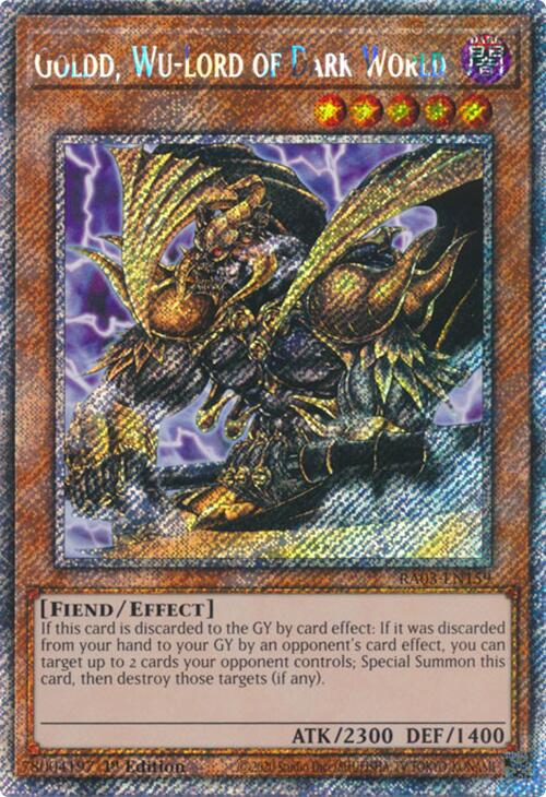 Goldd, Wu-Lord of Dark World (Platinum Secret Rare) [RA03-EN159] Platinum Secret Rare | Enigma On Main