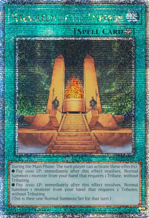 Mausoleum of the Emperor (Quarter Century Secret Rare) [RA03-EN167] Quarter Century Secret Rare | Enigma On Main