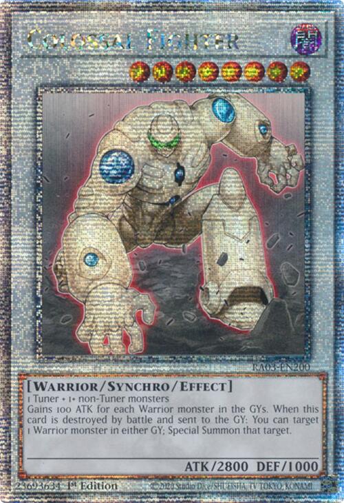 Colossal Fighter (Quarter Century Secret Rare) [RA03-EN200] Quarter Century Secret Rare | Enigma On Main