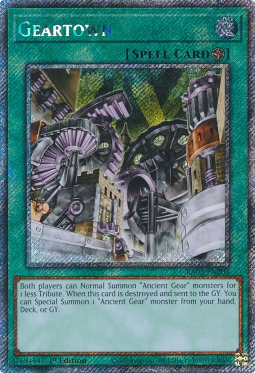 Geartown (Platinum Secret Rare) [RA03-EN203] Platinum Secret Rare | Enigma On Main