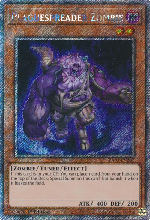 Plaguespreader Zombie (Platinum Secret Rare) [RA03-EN207] Platinum Secret Rare | Enigma On Main