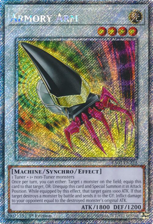 Armory Arm (Platinum Secret Rare) [RA03-EN213] Platinum Secret Rare | Enigma On Main