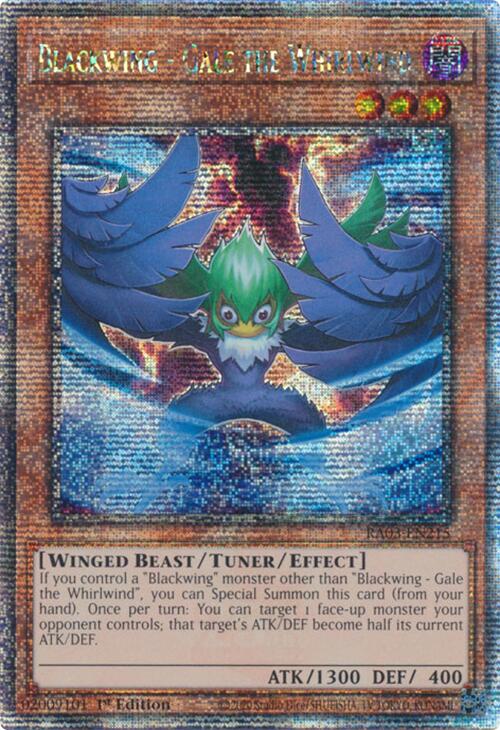 Blackwing - Gale the Whirlwind (Quarter Century Secret Rare) [RA03-EN215] Quarter Century Secret Rare | Enigma On Main