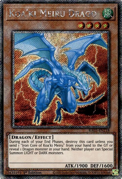 Koa'ki Meiru Drago (Platinum Secret Rare) [RA03-EN218] Platinum Secret Rare | Enigma On Main