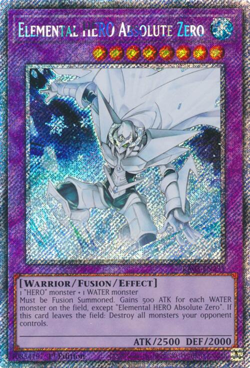 Elemental HERO Absolute Zero (Platinum Secret Rare) [RA03-EN231] Platinum Secret Rare | Enigma On Main