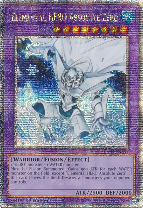 Elemental HERO Absolute Zero (Quarter Century Secret Rare) [RA03-EN231] Quarter Century Secret Rare | Enigma On Main