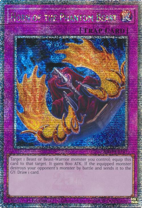 Horn of the Phantom Beast (Quarter Century Secret Rare) [RA03-EN241] Quarter Century Secret Rare | Enigma On Main