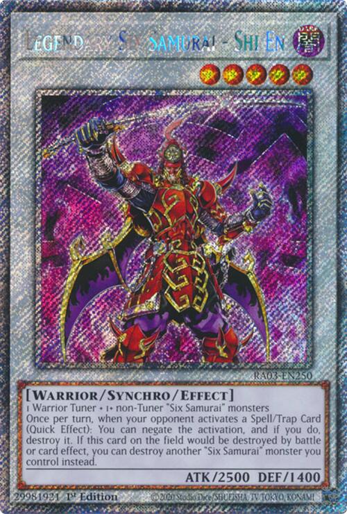 Legendary Six Samurai - Shi En (Platinum Secret Rare) [RA03-EN250] Platinum Secret Rare | Enigma On Main