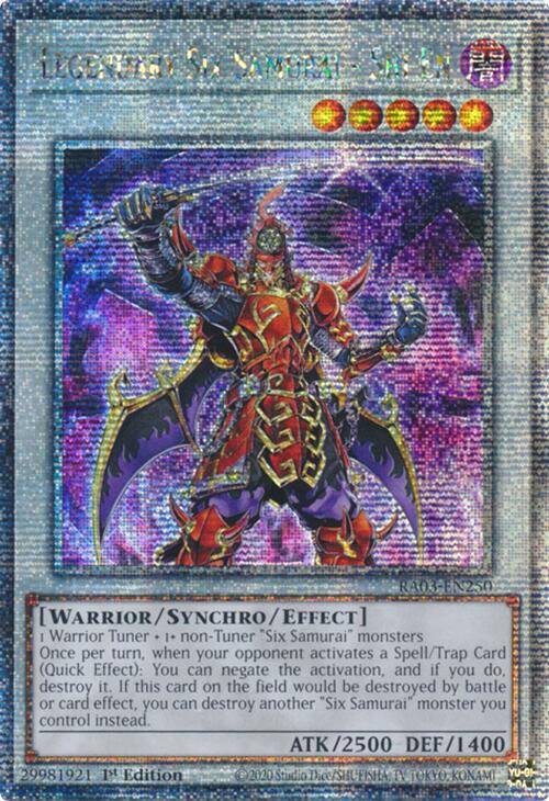 Legendary Six Samurai - Shi En (Quarter Century Secret Rare) [RA03-EN250] Quarter Century Secret Rare | Enigma On Main