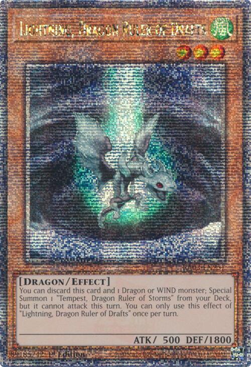 Lightning, Dragon Ruler of Drafts (Quarter Century Secret Rare) [RA03-EN257] Quarter Century Secret Rare | Enigma On Main