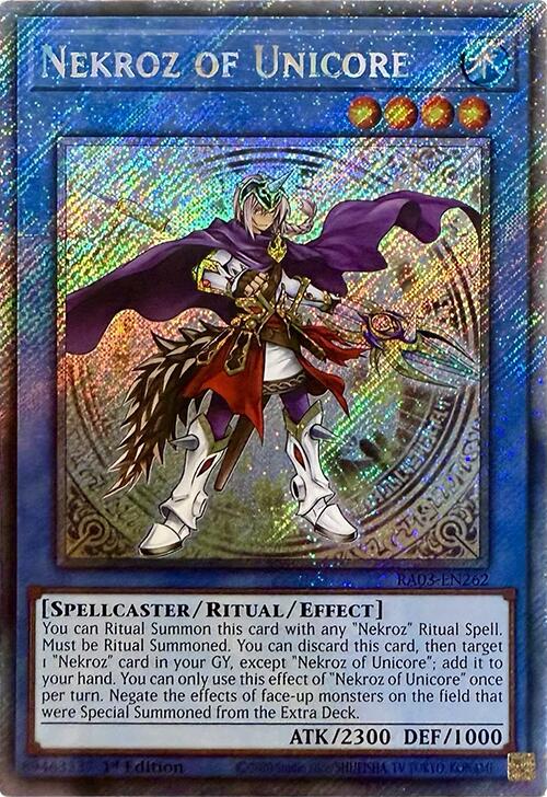 Nekroz of Unicore (Platinum Secret Rare) [RA03-EN262] Platinum Secret Rare | Enigma On Main