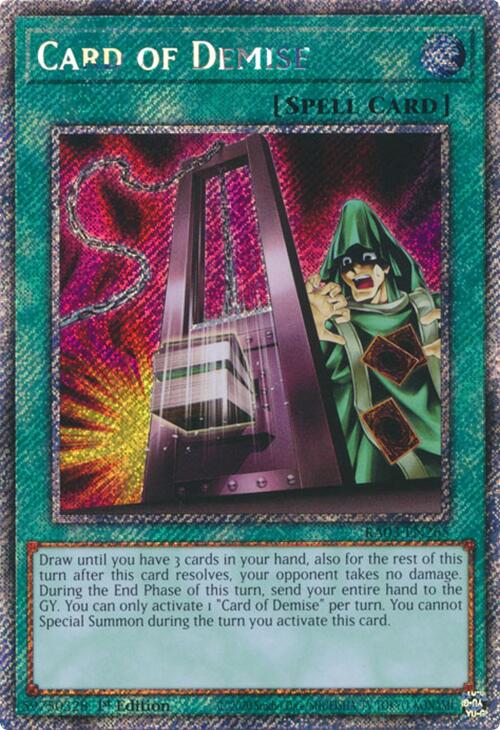 Card of Demise (Platinum Secret Rare) [RA03-EN265] Platinum Secret Rare | Enigma On Main