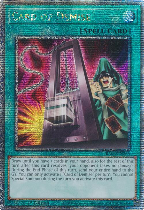 Card of Demise (Quarter Century Secret Rare) [RA03-EN265] Quarter Century Secret Rare | Enigma On Main