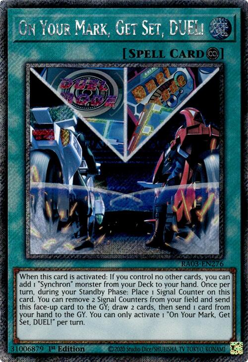 On Your Mark, Get Set, DUEL! (Platinum Secret Rare) [RA03-EN276] Platinum Secret Rare | Enigma On Main