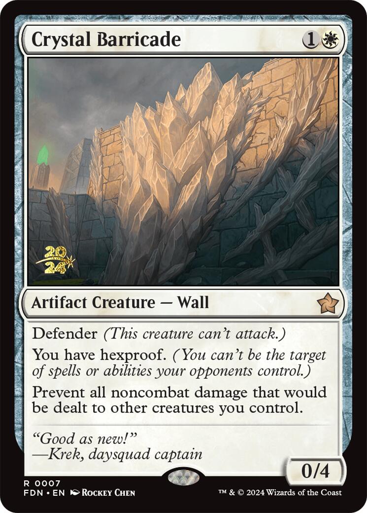 Crystal Barricade [Foundations Prerelease Promos] | Enigma On Main