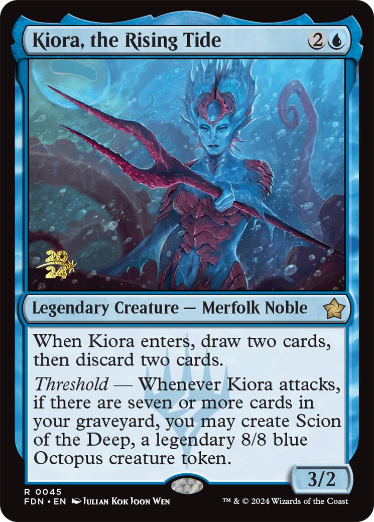 Kiora, the Rising Tide [Foundations Prerelease Promos] | Enigma On Main