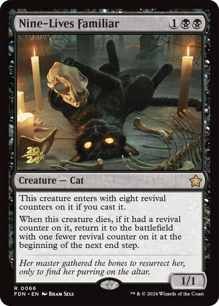 Nine-Lives Familiar [Foundations Prerelease Promos] | Enigma On Main