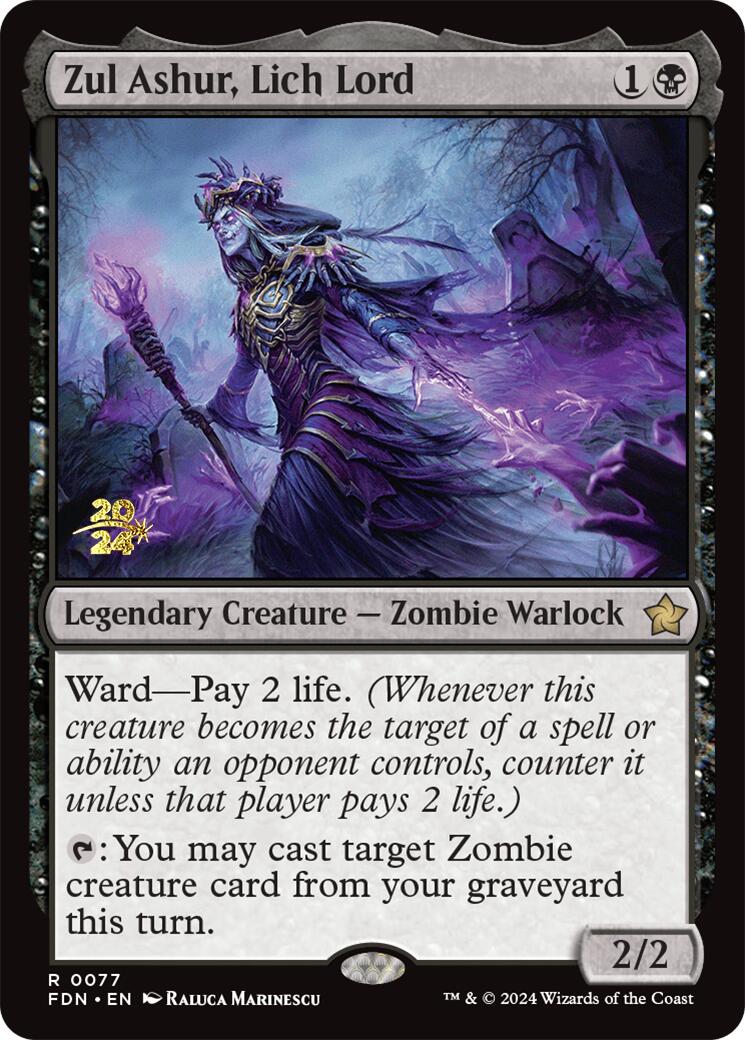 Zul Ashur, Lich Lord [Foundations Prerelease Promos] | Enigma On Main