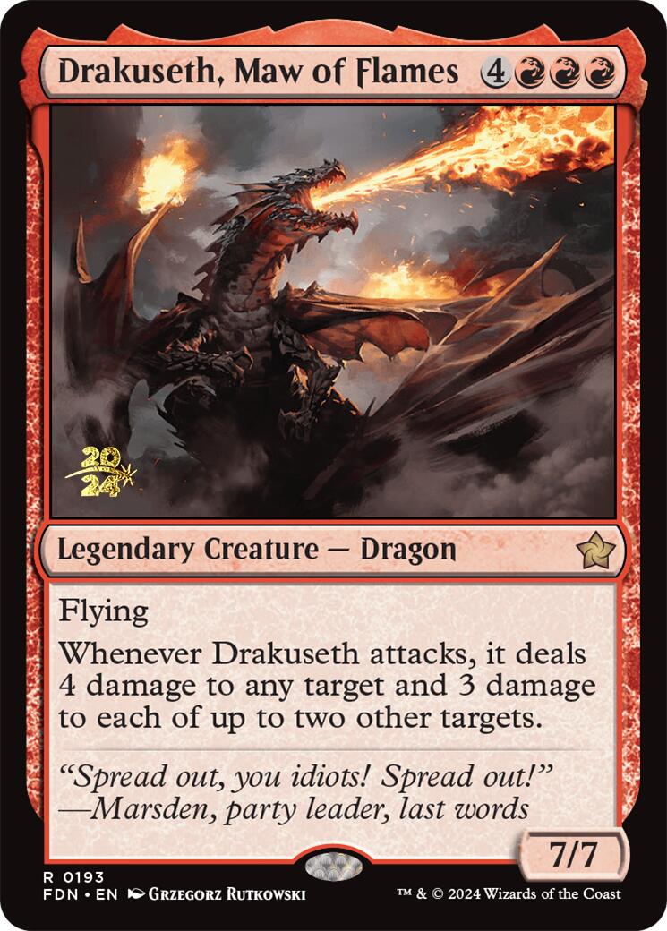 Drakuseth, Maw of Flames [Foundations Prerelease Promos] | Enigma On Main