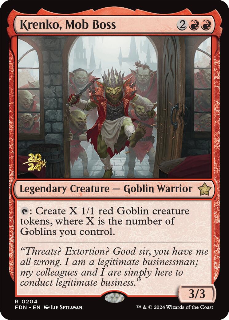 Krenko, Mob Boss [Foundations Prerelease Promos] | Enigma On Main