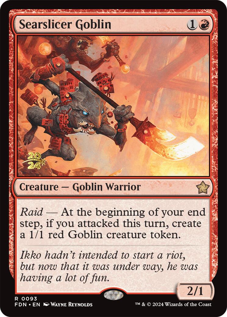 Searslicer Goblin [Foundations Prerelease Promos] | Enigma On Main