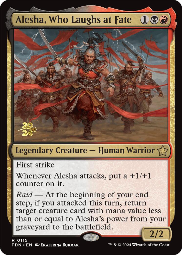 Alesha, Who Laughs at Fate [Foundations Prerelease Promos] | Enigma On Main