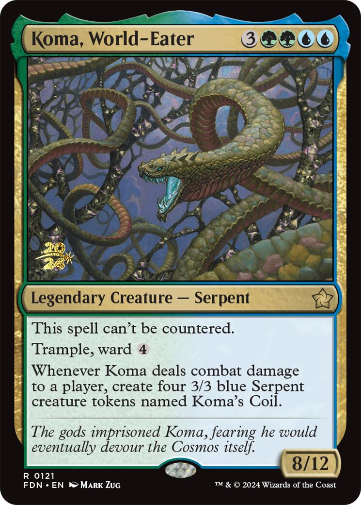 Koma, World-Eater [Foundations Prerelease Promos] | Enigma On Main