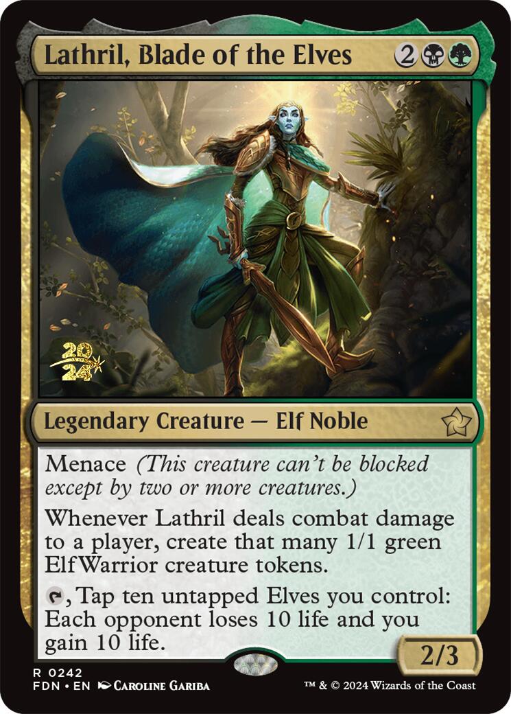 Lathril, Blade of the Elves [Foundations Prerelease Promos] | Enigma On Main