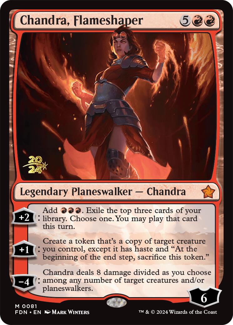 Chandra, Flameshaper [Foundations Prerelease Promos] | Enigma On Main