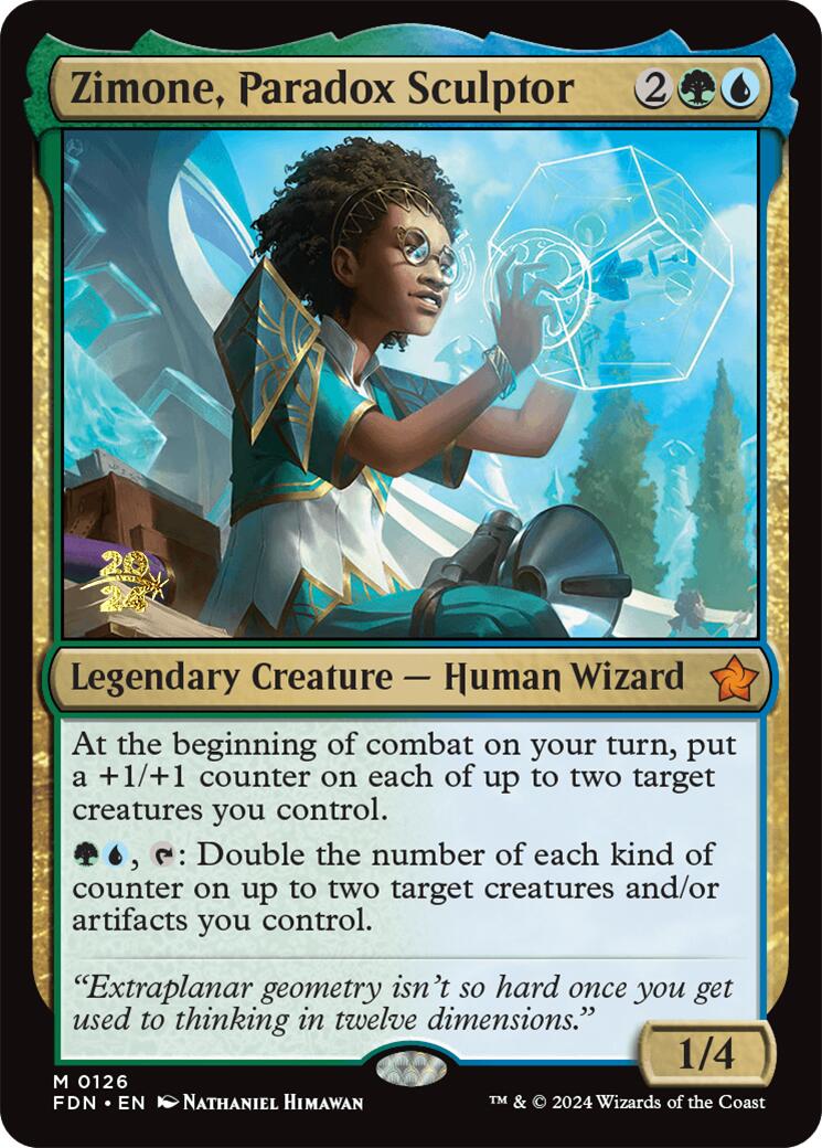 Zimone, Paradox Sculptor [Foundations Prerelease Promos] | Enigma On Main