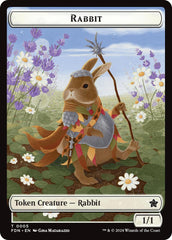 Rabbit // Soldier Double-Sided Token [Foundations Tokens] | Enigma On Main