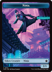 Emblem - Kaito, Cunning Infiltrator // Ninja Doubled-Sided Token [Foundations Tokens] | Enigma On Main