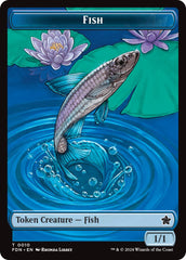 Faerie // Fish Doubled-Sided Token [Foundations Tokens] | Enigma On Main