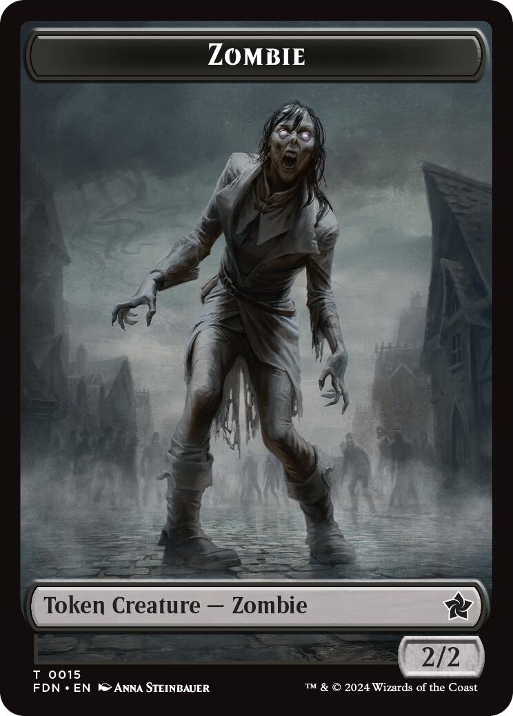 Goblin // Zombie Doubled-Sided Token [Foundations Tokens] | Enigma On Main