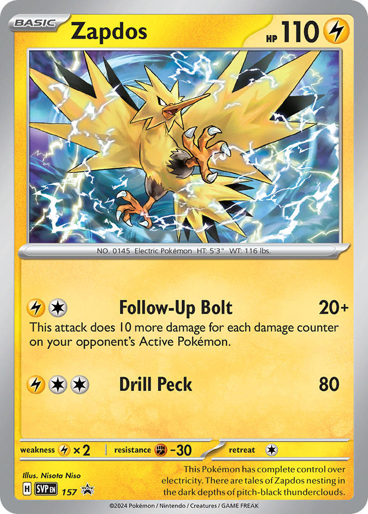 Zapdos (157) [Scarlet & Violet: Black Star Promos] | Enigma On Main