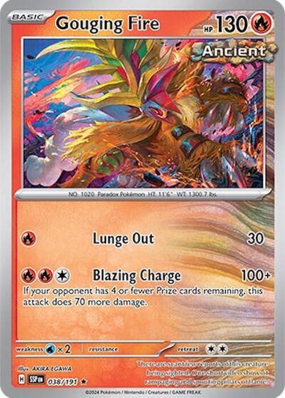 Gouging Fire (038/191) (Deck Exclusives) [Scarlet & Violet: Surging Sparks] | Enigma On Main