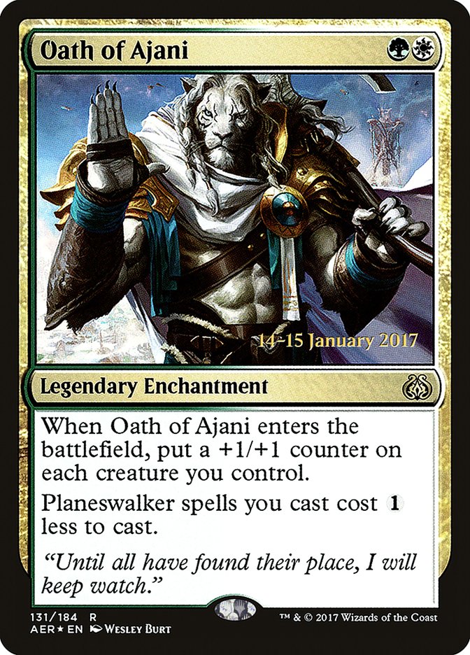 Oath of Ajani [Aether Revolt Prerelease Promos] | Enigma On Main