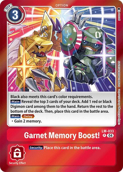 Garnet Memory Boost! [LM-033] [Special Limited Set] | Enigma On Main